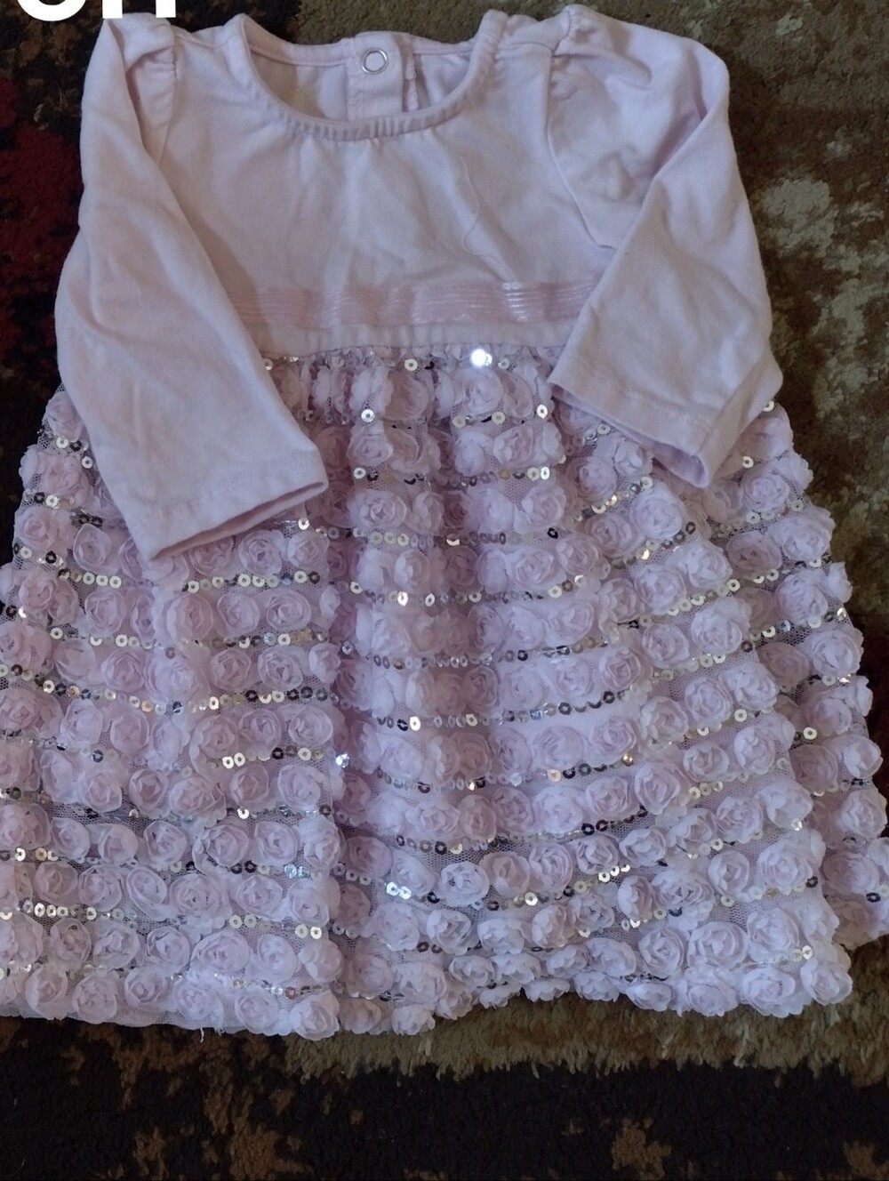 Light Pink Sparkly Sequin Dress
